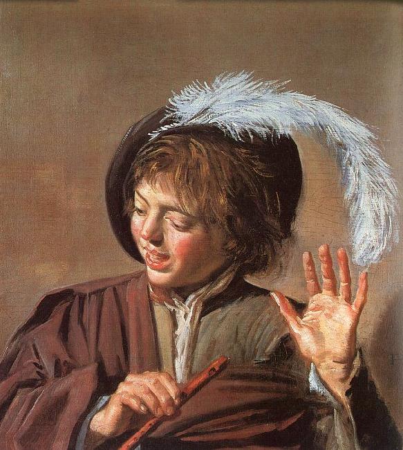 Frans Hals Singing Boy with a Flute France oil painting art